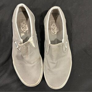 Light Gray Slip On Vans M6/W8